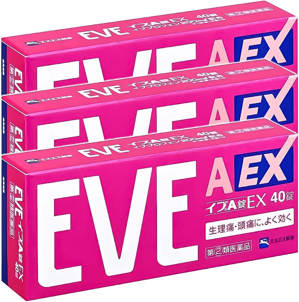 Amazon | 【指定第2類医薬品】イブA錠EX 40錠 ×3 | エスエス製薬